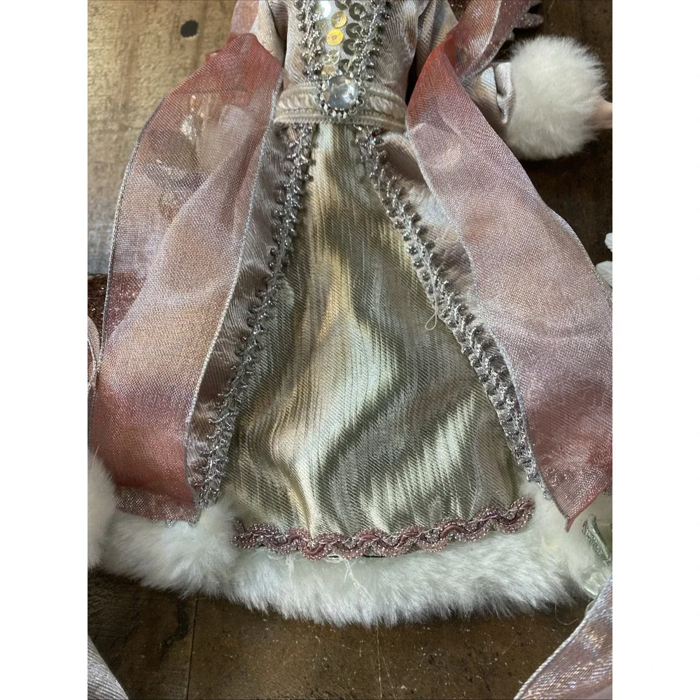 Set of 3 Vintage Victorian Pink Angel Ornaments 9